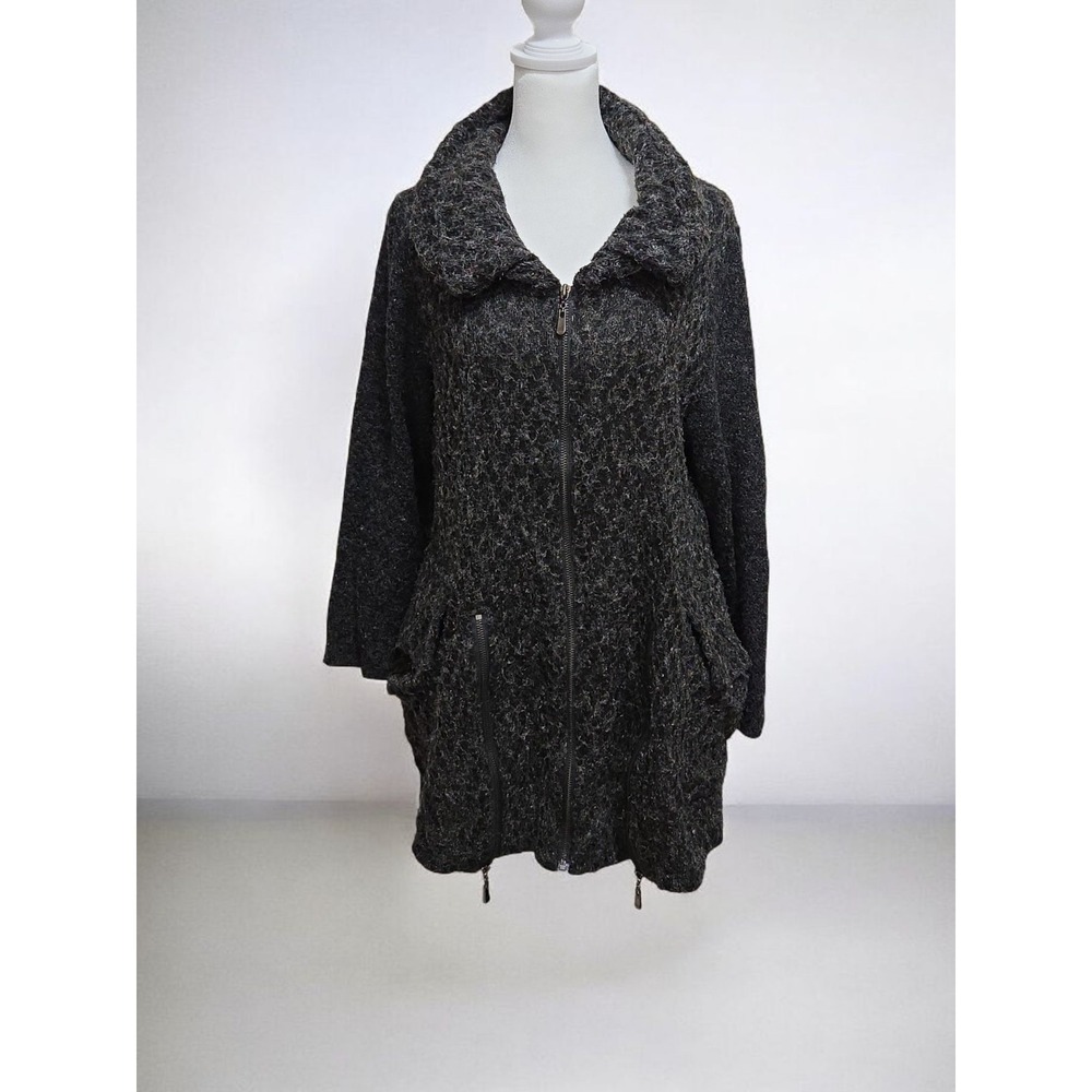 Nicole Sabbattini Full Zip‎ Wool Blend Coat Women's Size L